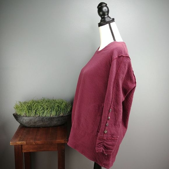 Neon Buddha Maroon Long Sleeved Sweatshirt - Picture 3 of 7